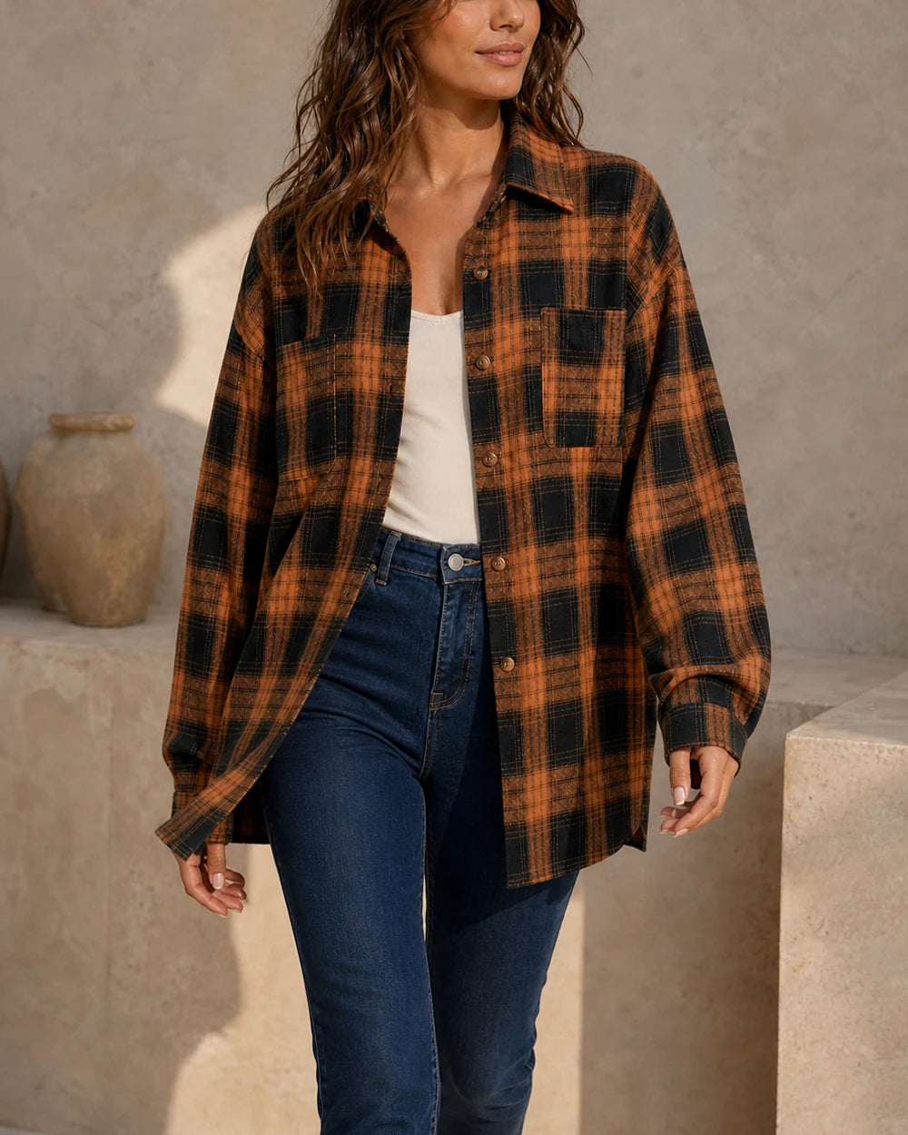 Camisa oversized de mulher aos quadrados — image 6