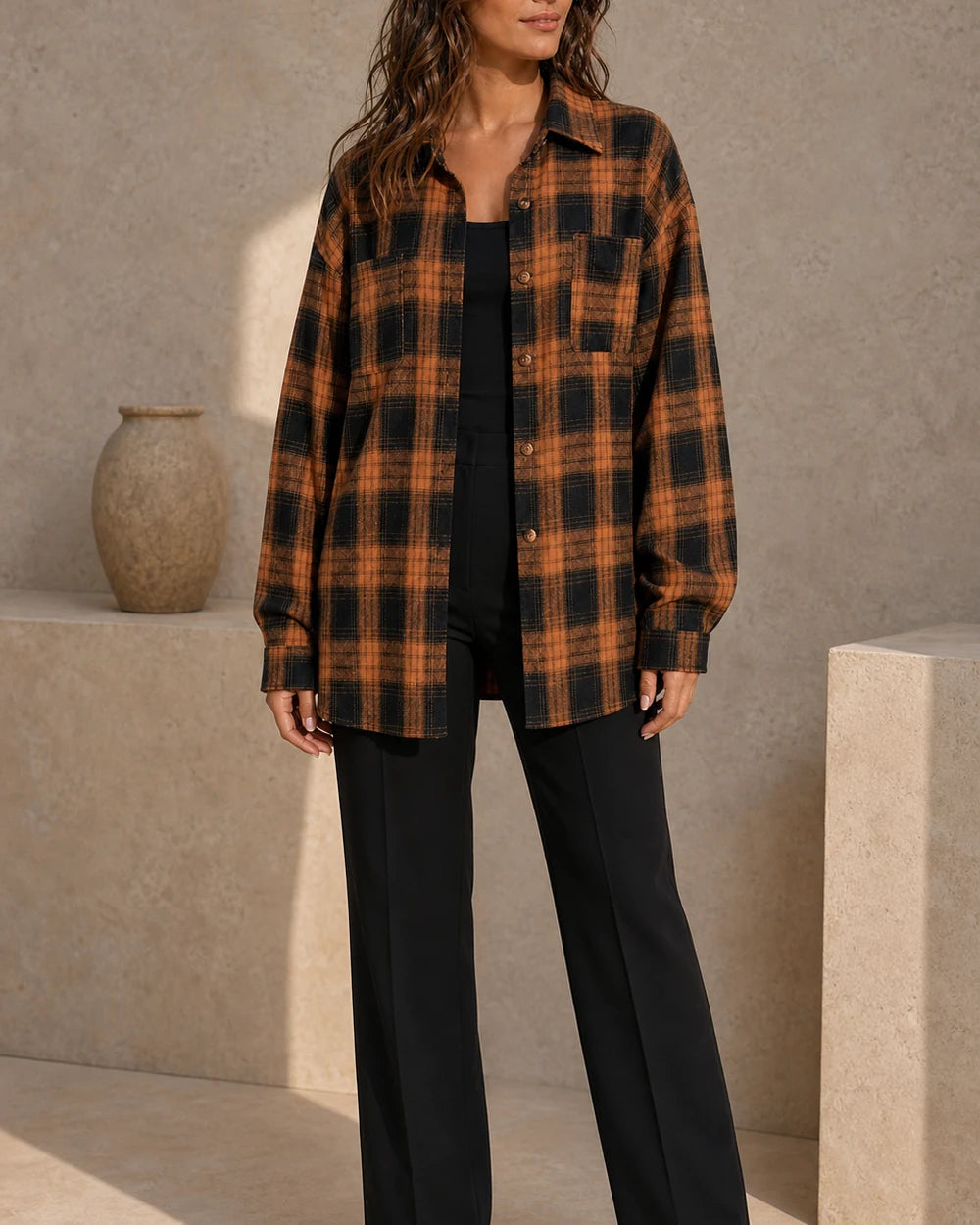 Camisa oversized de mulher aos quadrados — image 7