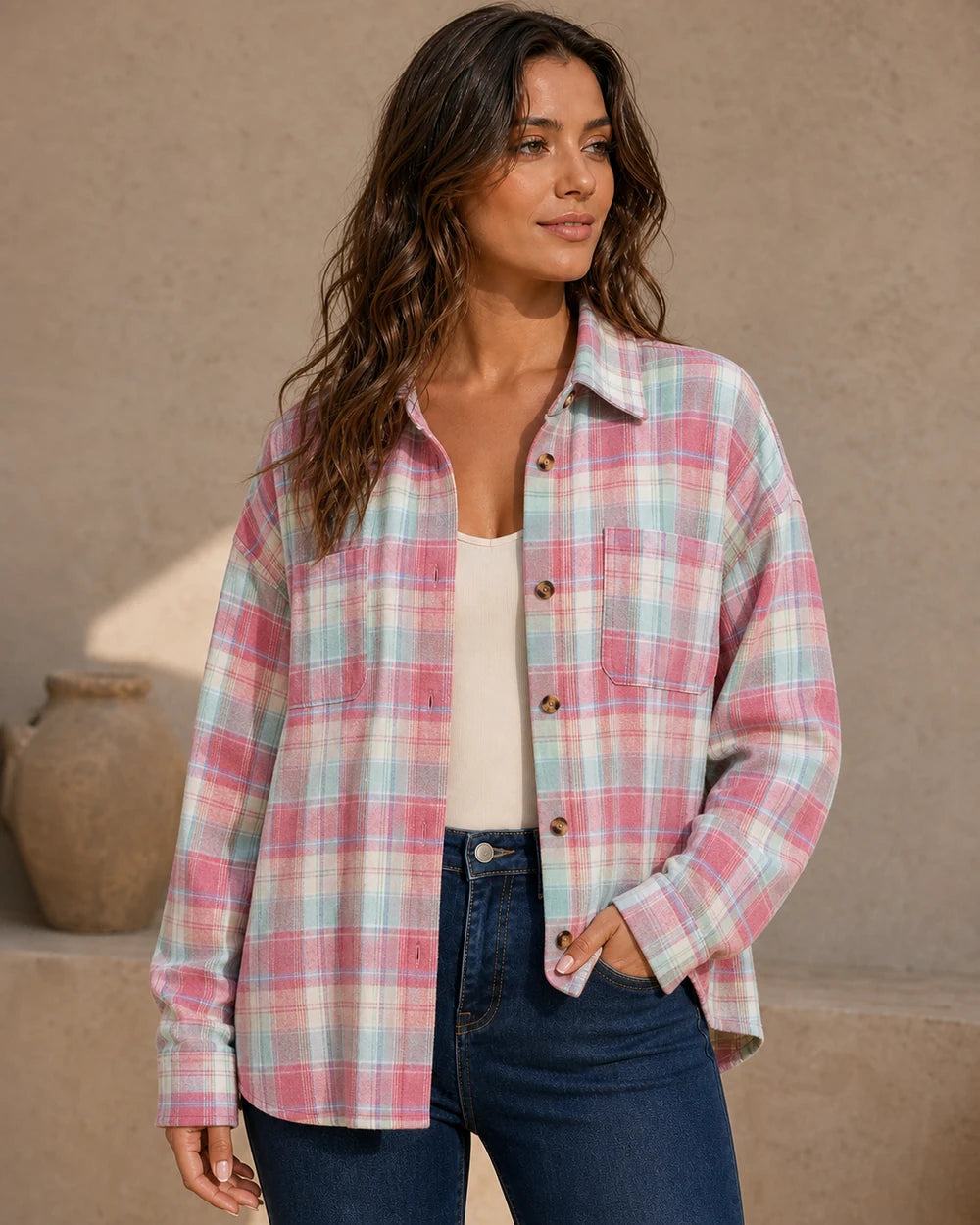 Camisa oversized de mulher aos quadrados — image 9