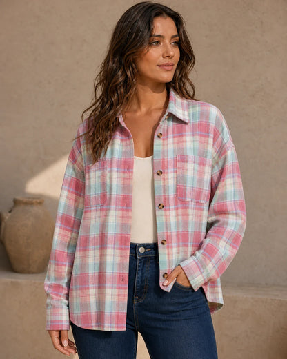 Camisa oversized de mulher aos quadrados — image 9