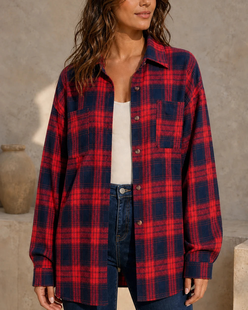 Camisa oversized de mulher aos quadrados — image 15