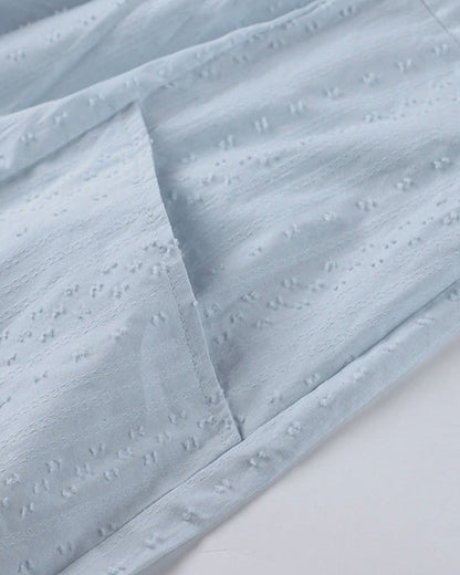 Persephone | Vestido Túnica de Praia em Algodão com Capuz Decote em V