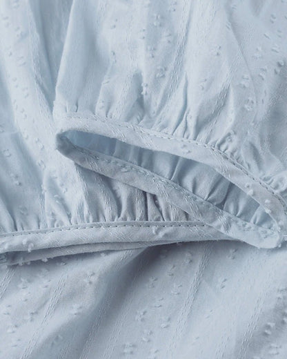 Persephone | Vestido Túnica de Praia em Algodão com Capuz Decote em V