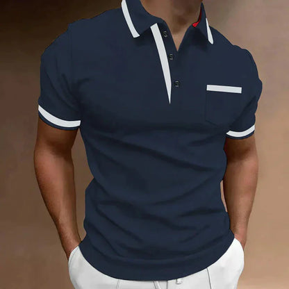 Momount Polo Homem – Detalhe Contrastante Bolso ao Peito Clássico