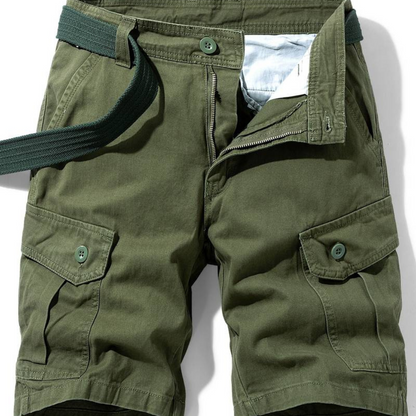 Momount Calções Cargo de Homem – Algodão Fecho de Botão Bolso de Aba para Trabalho Casual