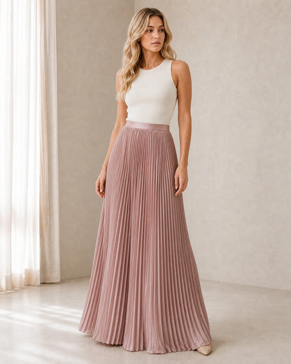 Saia maxi de senhora plissada e fluida — image 3