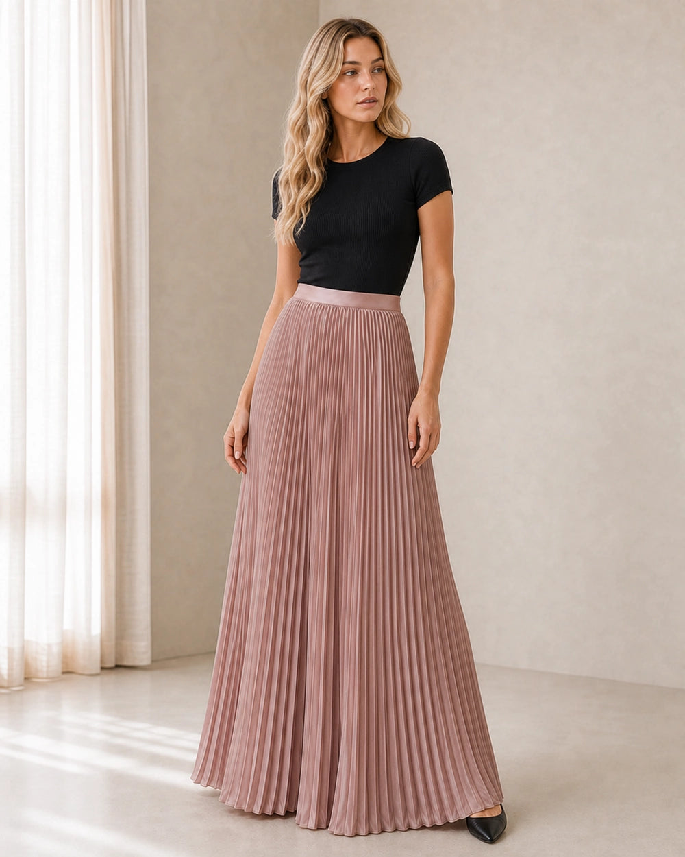 Saia maxi de senhora plissada e fluida — image 7