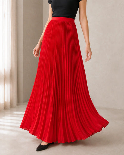 Saia maxi de senhora plissada e fluida — image 12
